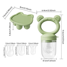 Load image into Gallery viewer, Silicone Baby Food Feeder Teething Pacifier for Babies Fruit and Veggie Feeder Easy-Grip Weaning Fruit Pacifier Multipurpose Baby Feeding Set