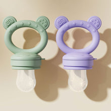 Load image into Gallery viewer, Silicone Baby Food Feeder Teething Pacifier for Babies Fruit and Veggie Feeder Easy-Grip Weaning Fruit Pacifier Multipurpose Baby Feeding Set
