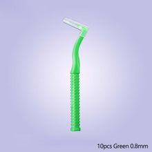 Load image into Gallery viewer, 10pcs L-Shape Interdental Brush Wire Orthodontic Interdental Brush Soft Bristle Tooth Decay Oral Care Hygiene Tool