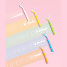 Load image into Gallery viewer, 10pcs L-Shape Interdental Brush Wire Orthodontic Interdental Brush Soft Bristle Tooth Decay Oral Care Hygiene Tool