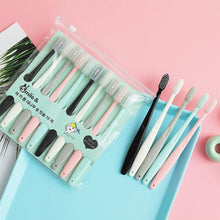 Load image into Gallery viewer, 10pcs Japanese Style Soft Bristle Toothbrush for Sensitive Gums Micro-Fine Ergonomic Handle Gingivitis Prevention Gentle Gum Care Dental Oral Care Brush