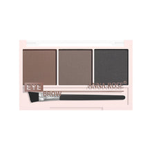 Load image into Gallery viewer, 3-Color Brow Powder Set with Brush Makeup Black Brown Coffee Waterproof Eyebrow Powder Eye Brow Palette Long-lasting Color-resistant