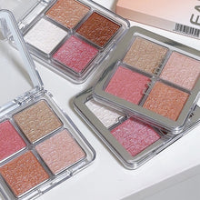 Load image into Gallery viewer, 4-color Natural Face Blush Highlight Shadow Makeup Matte Fine Glitter Palette Silhouette Nose Shadow Makeup Palettes Illuminator