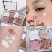 Load image into Gallery viewer, 4-color Natural Face Blush Highlight Shadow Makeup Matte Fine Glitter Palette Silhouette Nose Shadow Makeup Palettes Illuminator