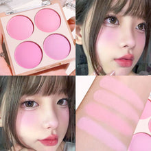 Load image into Gallery viewer, 4-color Blush Matte Brightening Peach Pink Coral Low Saturation Shrinking And Expanding Natural Contour Rouge Face Cosmetics