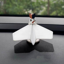 Load image into Gallery viewer, 360° Rotating Aircraft Cat Car Center Console Ornaments Micro Animal Screen Decoration Car Interior Accessories