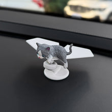 Load image into Gallery viewer, 360° Rotating Aircraft Cat Car Center Console Ornaments Micro Animal Screen Decoration Car Interior Accessories