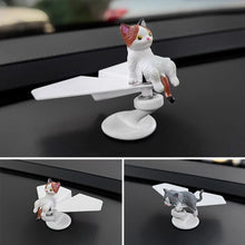 Load image into Gallery viewer, 360° Rotating Aircraft Cat Car Center Console Ornaments Micro Animal Screen Decoration Car Interior Accessories