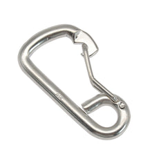 Load image into Gallery viewer, 1PC 316 Stainless Steel Bent Simple Hook 80MM Single-Head Scuba Diving BCD Gear Spring Quick-Release Safety Buckle