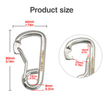 Load image into Gallery viewer, 1PC 316 Stainless Steel Bent Simple Hook 80MM Single-Head Scuba Diving BCD Gear Spring Quick-Release Safety Buckle