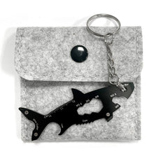 Load image into Gallery viewer, Multi-function 15 In 1 Shark Shaped Outdoor Bottle Opener Wallet Tool Card Stainless Pocket Screwdriver Survival Tool Keychain 