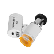 Load image into Gallery viewer, Mini Magnifier Pocket Microscope 60X LED UV Light Jewelry Magnifying Glass Jewelers Eye Loupe For Diamond Coins Currency