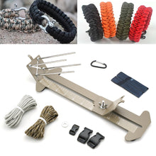 Load image into Gallery viewer, Metal DIY Paracord Bracelet Jig Kit with Marlin Spike Tool Survival Bracelet Making Jig Adjustable Length Jig Bracelet Maker