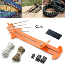 Load image into Gallery viewer, Metal DIY Paracord Bracelet Jig Kit with Marlin Spike Tool Survival Bracelet Making Jig Adjustable Length Jig Bracelet Maker