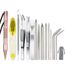 Load image into Gallery viewer, DIY Paracord Needle Tool Marlinspike Set Different Size Stainless Steel Knotter Tools Paracord FID Lacing Stitching Needles Tool