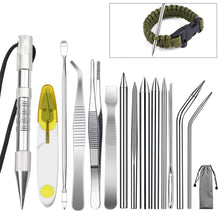 Load image into Gallery viewer, DIY Paracord Needle Tool Marlinspike Set Different Size Stainless Steel Knotter Tools Paracord FID Lacing Stitching Needles Tool