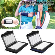 Load image into Gallery viewer, Football Rugby Playbook Training Tactics Clipboard Cover Wrist Sleeve Tactics Board for Players Wrist Map Holder Pouchrugby League