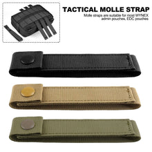 Load image into Gallery viewer, 4Pcs 6” Tactical Molle Strap Outdoor Molle Strap Molle Webbing Straps Backpack Attachment Snap Strap Nylon Thumb Snap Straps
