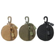 Load image into Gallery viewer, Mini Outdoor EDC Zipper Molle Pouch With Buckle Keychain Holder Earphone Key Wallet Coin Purses Utility Hiking Hunting Accessories Waist Bag