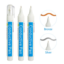 Load image into Gallery viewer, Conductive Ink Pen Super Conductivity for Physics Experiments DIY Circuit Projects Bronze Silver Color Optional Drop Shipping
