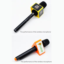 Load image into Gallery viewer, Red/Black/Yellow/White/Blue ABS KTV Mic Microphone Logo Flag Station Square Shaped Interview 38mm