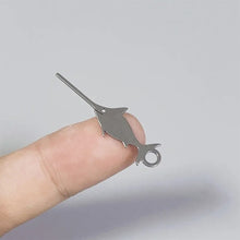 Load image into Gallery viewer, Swordfish Shape Stainless Steel Needle for Smartphone Sim Card Tray Removal Eject Pin Key Tool Universal Thimble