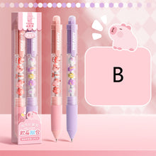 Load image into Gallery viewer, Press to Wipe pen Neutral Pen Ballpoint Pen Third Grade Easy to Wipe Student Cartoon Crystal Blue Neutral Pen Thermal Eraser