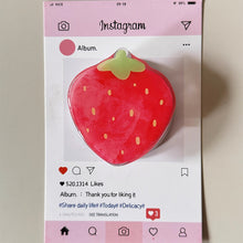 Load image into Gallery viewer, Korean Cute Red Strawberry Magnetic Holder Grip Tok Griptok Phone Stand Holder Support For iPhone 15 For Pad Magsafe Smart Tok