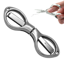 Load image into Gallery viewer, Simple Portable Folding Scissors Solid Color Glasses Shape Paper Cutters Students Handmade DIY Tools School Office Supplies