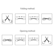 Load image into Gallery viewer, Simple Portable Folding Scissors Solid Color Glasses Shape Paper Cutters Students Handmade DIY Tools School Office Supplies