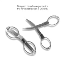 Load image into Gallery viewer, Simple Portable Folding Scissors Solid Color Glasses Shape Paper Cutters Students Handmade DIY Tools School Office Supplies