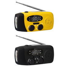 Load image into Gallery viewer, 2000 mAh Emergency Radio with LED Lights Radio USB Solar Charging Light Outdoor Travel Portable Rechargeable FM/AM Radio