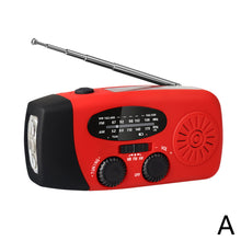 Load image into Gallery viewer, 2000 mAh Emergency Radio with LED Lights Radio USB Solar Charging Light Outdoor Travel Portable Rechargeable FM/AM Radio