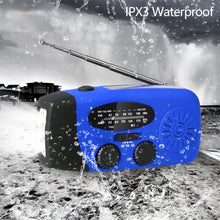 Load image into Gallery viewer, 2000 mAh Emergency Radio with LED Lights Radio USB Solar Charging Light Outdoor Travel Portable Rechargeable FM/AM Radio