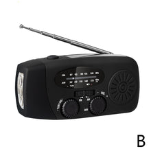 Load image into Gallery viewer, 2000 mAh Emergency Radio with LED Lights Radio USB Solar Charging Light Outdoor Travel Portable Rechargeable FM/AM Radio