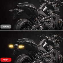 Load image into Gallery viewer, Pair 12V Motorcycle LED Turn Signal Lamp Sequential Dual-color Amber Flowing LED Indicator Lights Accessories