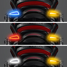Load image into Gallery viewer, Pair 12V Motorcycle LED Turn Signal Lamp Sequential Dual-color Amber Flowing LED Indicator Lights Accessories