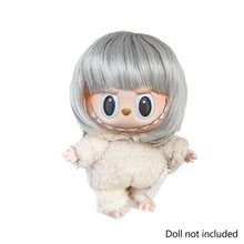 Load image into Gallery viewer, For 17cm Labubu Fashion Wig Short Hair High Temperature Fiber Soft Silk Doll Wig Multi-color Doll's Accessories