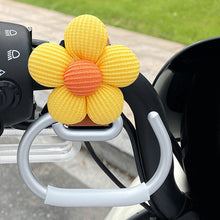 Load image into Gallery viewer, Aluminium Alloy Motorcycle Electric Bike Hand Bar Hook Helmet Storage Luggage Bag Hanger Holder Leather with Flower For Bicycle Scooter