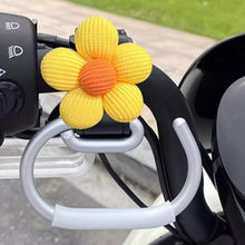 Load image into Gallery viewer, Aluminium Alloy Motorcycle Electric Bike Hand Bar Hook Helmet Storage Luggage Bag Hanger Holder Leather with Flower For Bicycle Scooter