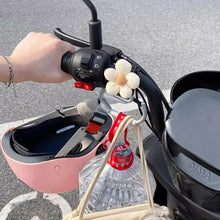 Load image into Gallery viewer, Aluminium Alloy Motorcycle Electric Bike Hand Bar Hook Helmet Storage Luggage Bag Hanger Holder Leather with Flower For Bicycle Scooter
