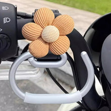 Load image into Gallery viewer, Aluminium Alloy Motorcycle Electric Bike Hand Bar Hook Helmet Storage Luggage Bag Hanger Holder Leather with Flower For Bicycle Scooter