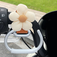 Load image into Gallery viewer, Aluminium Alloy Motorcycle Electric Bike Hand Bar Hook Helmet Storage Luggage Bag Hanger Holder Leather with Flower For Bicycle Scooter