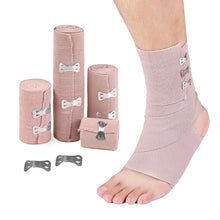 Load image into Gallery viewer, 1Roll Medical Skin Color Elastic Compression Bandage First Aid Hemostatic Fixed Binding Strap Outdoor Sports Protective Winding Tape