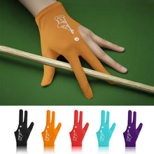 Load image into Gallery viewer, 1PC Professional Three-Finger Billiards Gloves Multi-Color High-Elasticity Breathable Lycra Ice Silk Gloves Anti-Slip And Wear-Resistant Snooker Gloves