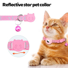 Load image into Gallery viewer, Adjustable Anti Loss Collar Reflective Star Moon Cat Dog Collar Airtag Pet Collar with Bell Cute Pet Cat Positioning Collar for Airtag Pet Collar