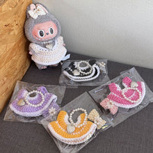 Load image into Gallery viewer, For 17cm Labubu Necklace Bag for Doll Cute Dress Sweater Overalls T-shirt Sweater Hat Set Cartoon Messenger Bag
