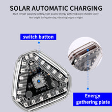 Load image into Gallery viewer, 1pc/2pcs/4pcs Motorcycle Car Solar Power Strobe Warning Light Colorful Motorbike Waterproof LED Night Rear Collision Flashing Siganl Lamp