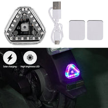 Load image into Gallery viewer, 1pc/2pcs/4pcs Motorcycle Car Solar Power Strobe Warning Light Colorful Motorbike Waterproof LED Night Rear Collision Flashing Siganl Lamp
