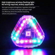 Load image into Gallery viewer, 1pc/2pcs/4pcs Motorcycle Car Solar Power Strobe Warning Light Colorful Motorbike Waterproof LED Night Rear Collision Flashing Siganl Lamp